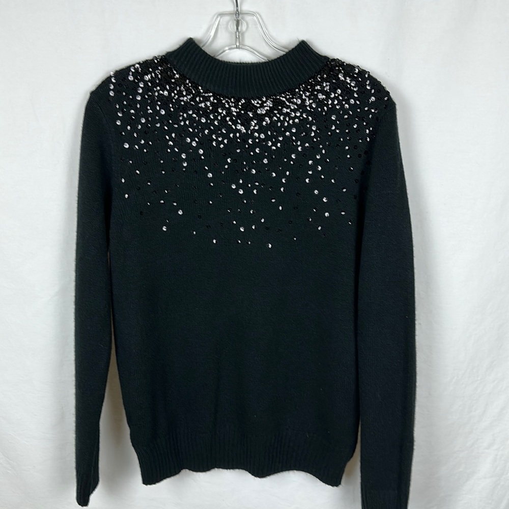 Juicy Couture black sequin sweater, size M